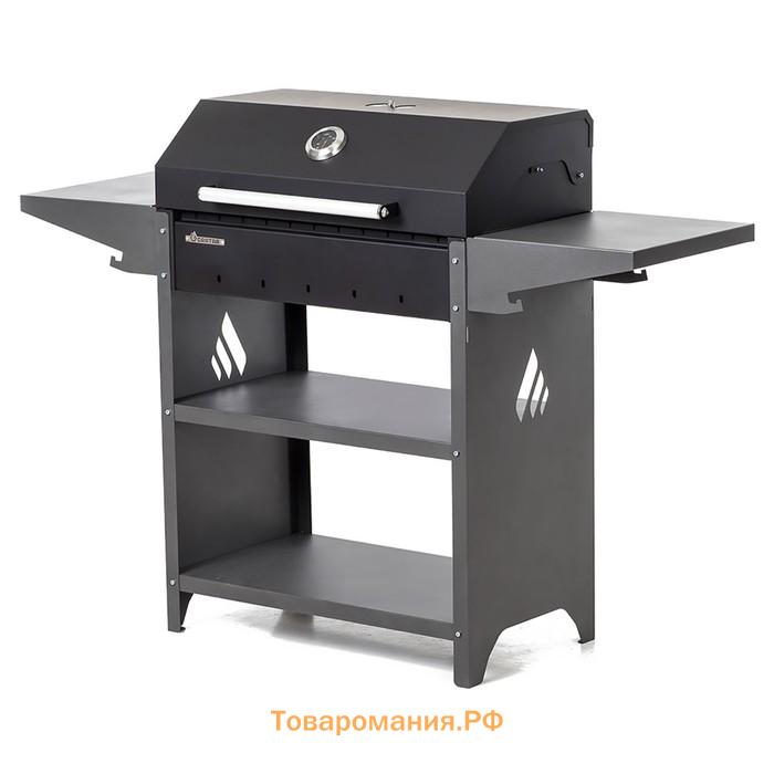 Мангал "Family Standart BBQ FSB2000" 133,2 х 44,1 х 96,6 см, 2 мм, крышка, боковые полки