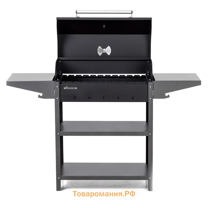 Мангал "Family Standart BBQ FSB2000" 133,2 х 44,1 х 96,6 см, 2 мм, крышка, боковые полки