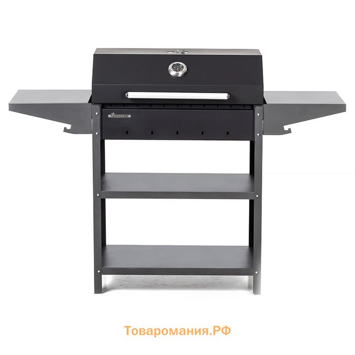 Мангал "Family Standart BBQ FSB2000" 133,2 х 44,1 х 96,6 см, 2 мм, крышка, боковые полки