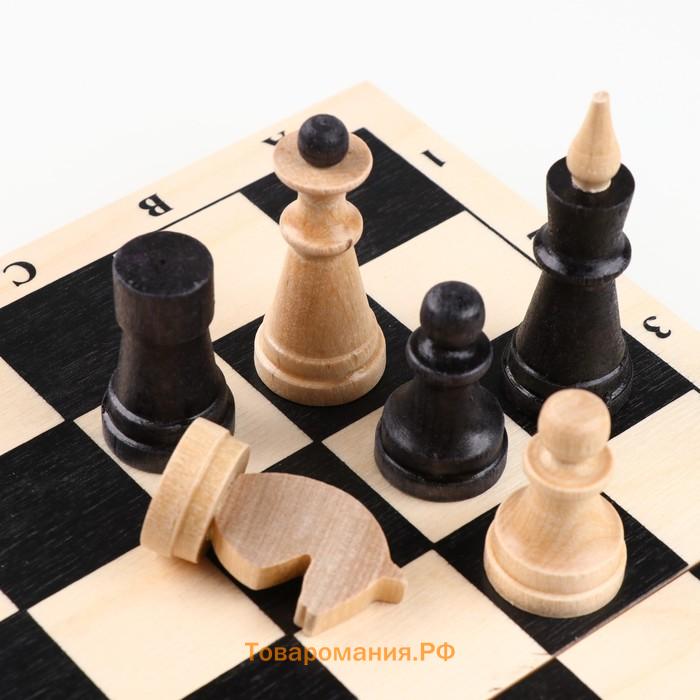 Настольная игра 3 в 1 "Классика": нарды, шашки, шахматы, доска 29 х 29 х 3 см