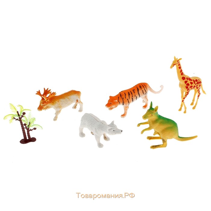 Набор животных "Африка", 5 фигурок с аксессуаром, МИКС