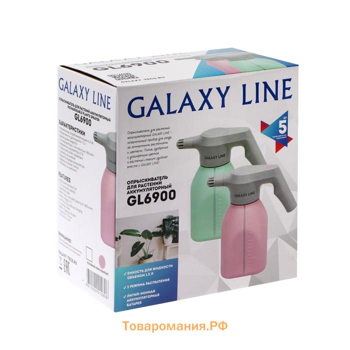 Опрыскиватель для растений Galaxy LINE GL 6900, 5 Вт, 1.5 л, 2 режима, от АКБ, зелёный