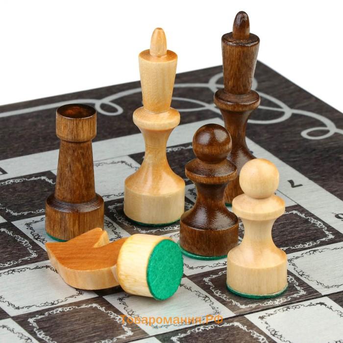 Настольная игра 2 в 1: шахматы, шашки, доска 40 х 40 см