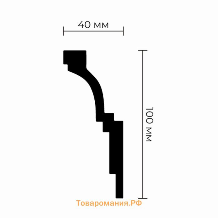 Потолочный плинтус для натяжных потолков N-110 100х40х2000мм
