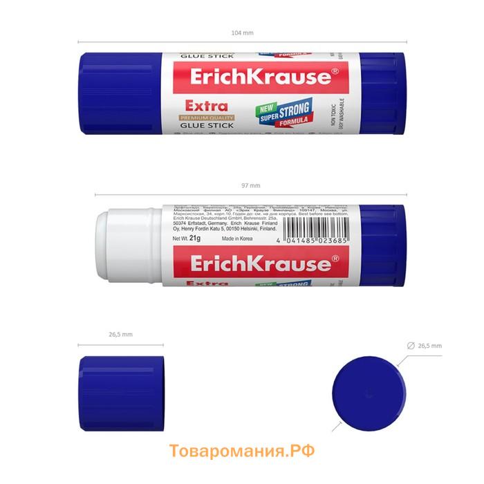 Клей-карандаш, ErichKrause Extra, усиленный, 21г