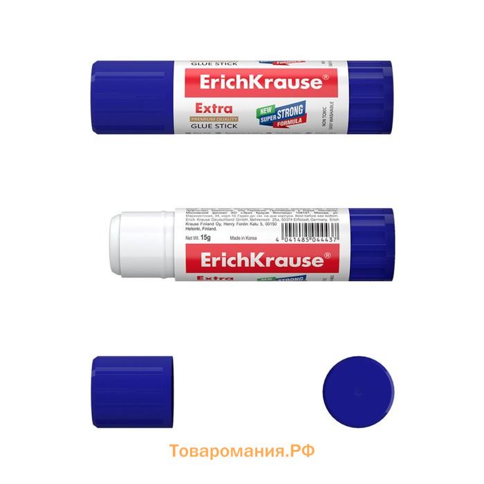 Клей-карандаш, ErichKrause Extra, усиленный, 15г