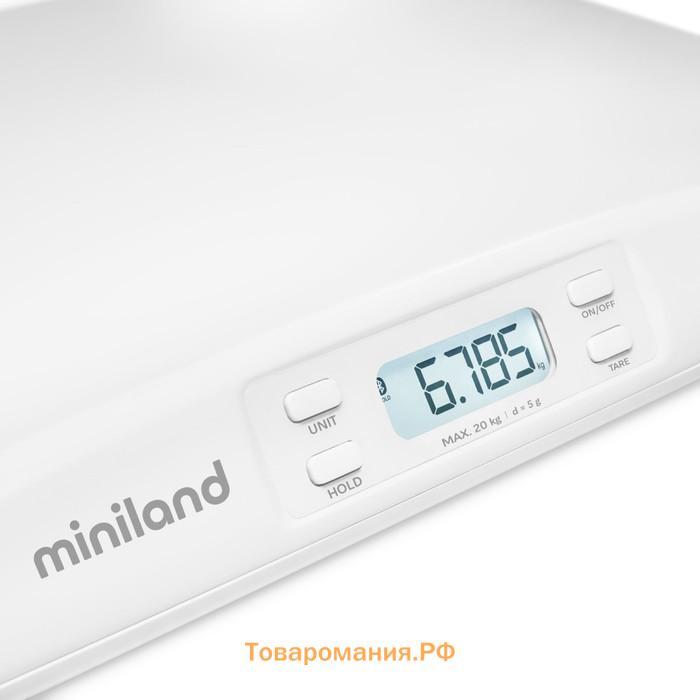 Весы детские электронные Miniland Emyscale Plus, до 22 кг, connect eMyBaby, 3хААА