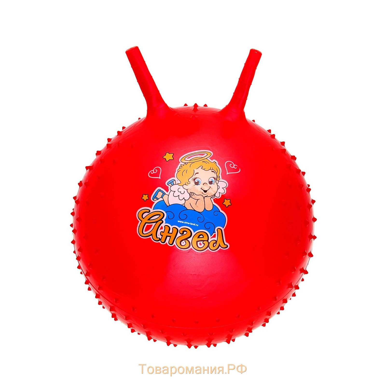 Мяч-прыгун с рожками «Счастливые улыбки», массажный, d=55 см, 420 г, МИКС