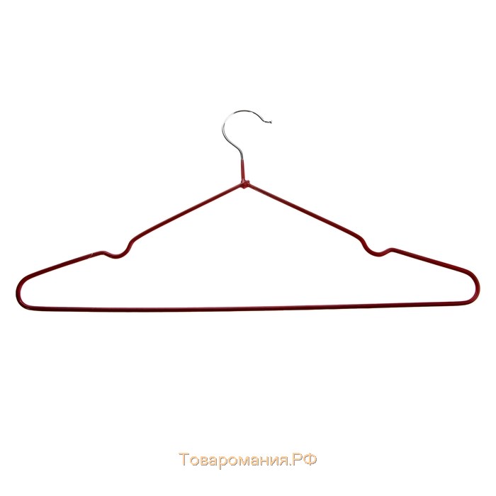 Вешалка-плечики для одежды, размер 40-44, антискользящее покрытие, цвет красный
