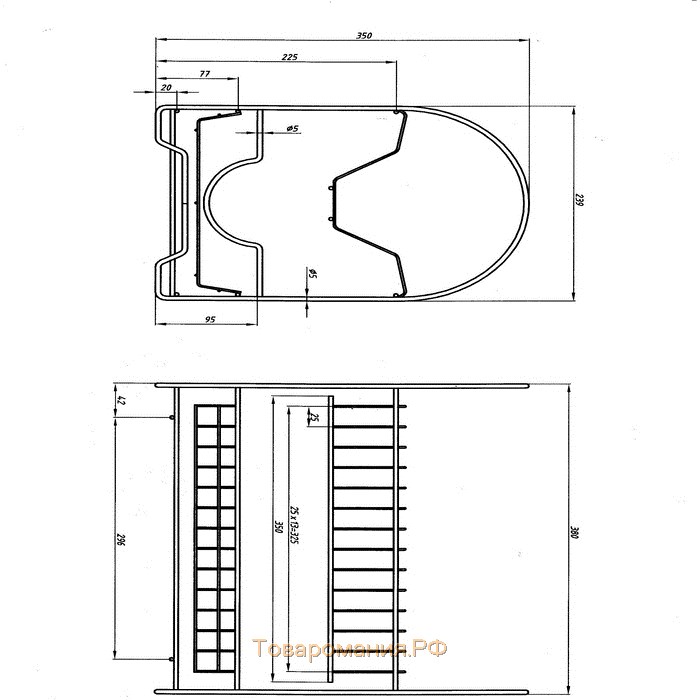 Сушилка для белья напольная, 3-х уровневая, 75(126)×64×170 см, рабочая длина 16 м, на колёсах, металлическая