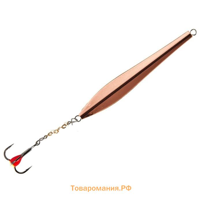 Блесна вертикальная зимняя Lucky John DOUBLE BLADE с цепочкой и тройником, 6.5 см GC блистер