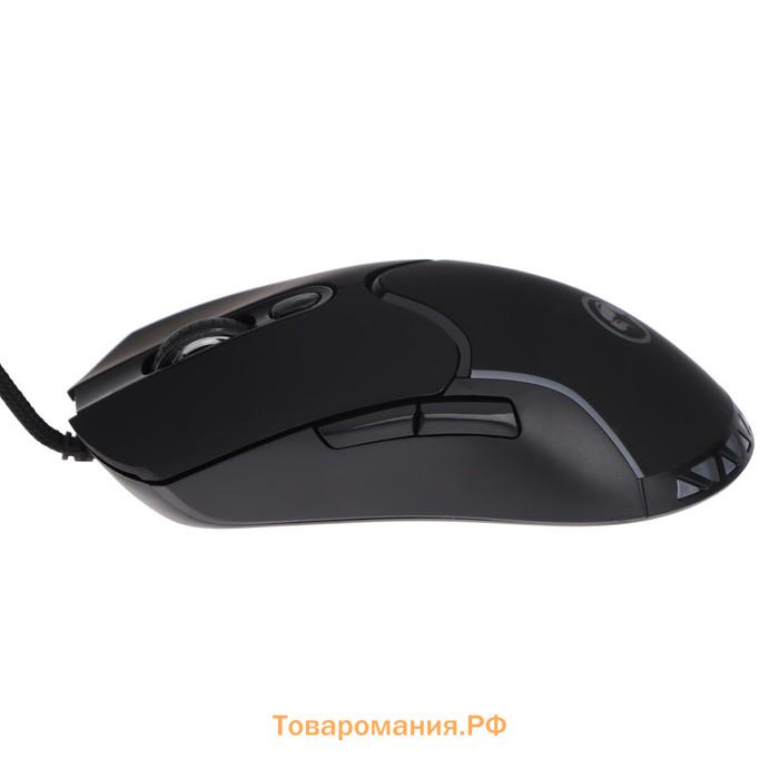 Мышь MARVO M359, игровая, проводная, подсветка, 3200 dpi, USB, чёрная