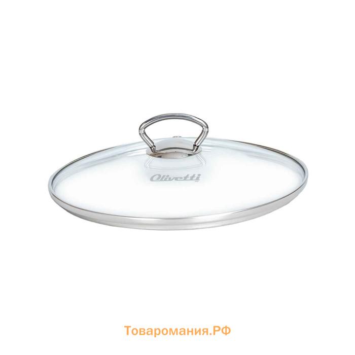 Сковорода Olivetti FP124L, с крышкой, антипригарное покрытие, d=24 см, h=6,5 см