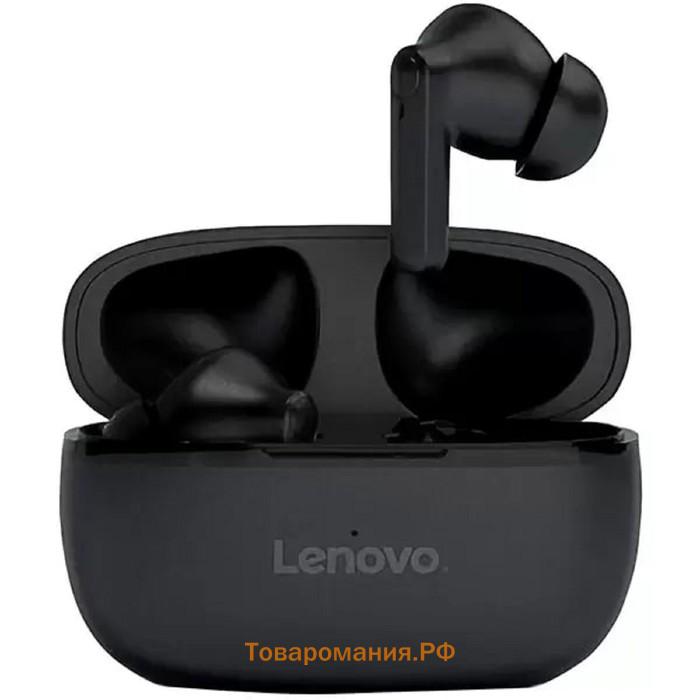 Наушники беспроводные Lenovo HT05, TWS, вакуумные, микрофон, BT 5.0, 40/250 мАч, черные