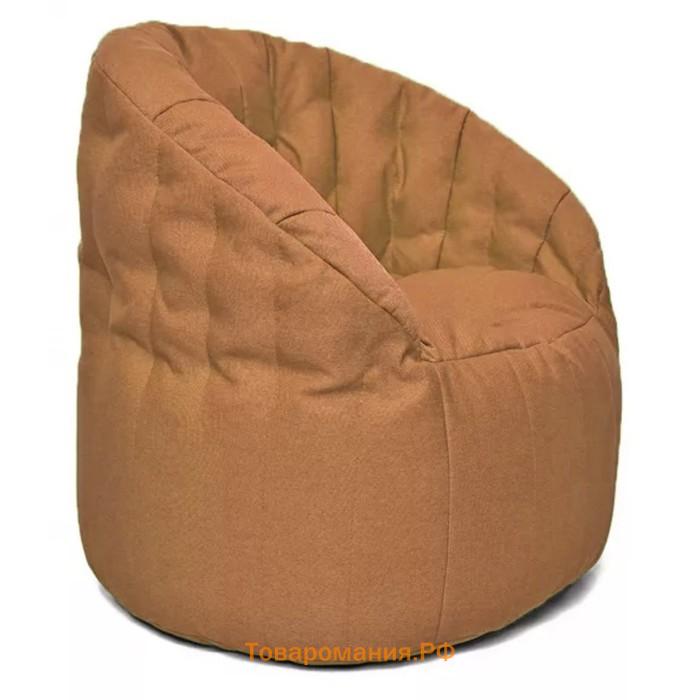 Кресло Челси, размер 85х85 см, ткань ткань рогожка, цвет оранжевый