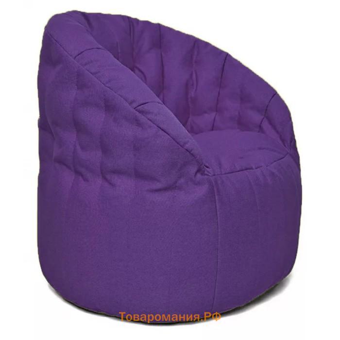 Кресло Челси, размер 85х85 см, ткань ткань рогожка, цвет фиолетовый