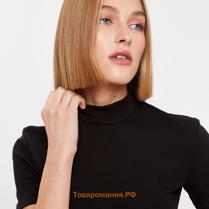 Футболка женская MINAKU SLIM FIT: цвет чёрный, р-р 46