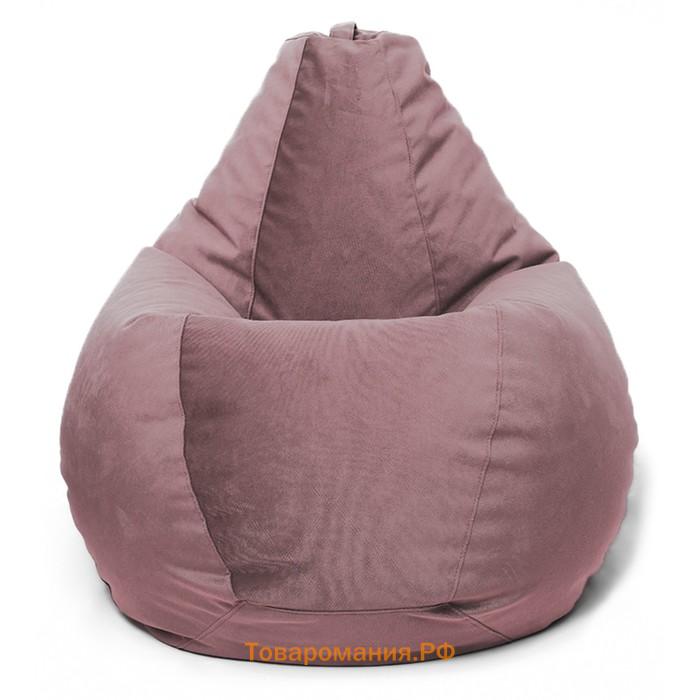 Кресло-мешок «Груша» Позитив Maserrati, размер XL, диаметр 95 см, высота 125 см, велюр, цвет пастель фиолетовый