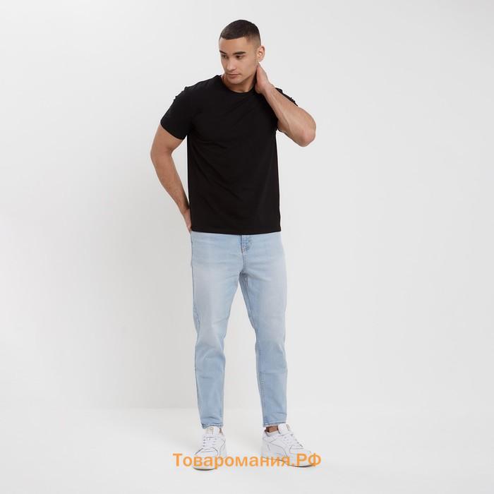 Футболка мужская MINAKU SLIM FIT: цвет чёрный, р-р 44