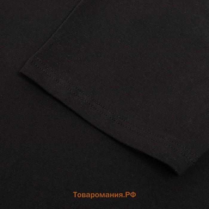 Футболка мужская MINAKU SLIM FIT: цвет чёрный, р-р 44