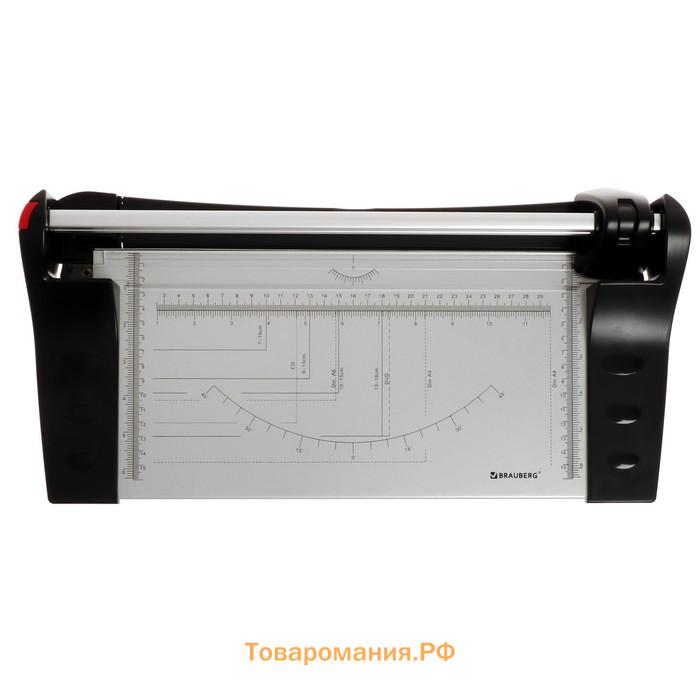 Резак роликовый A4 10л 320мм, прямой тип резки, МЕТАЛЛ, BRAUBERG EXTRA 532325