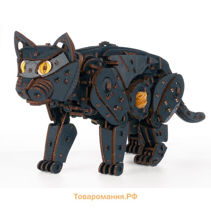 Механическая сборная модель, деревянный конструктор «Черный Кот (Кошка)»