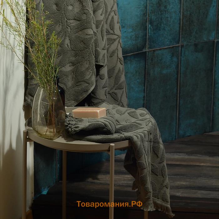 Полотенце махровое SL HOME: Boho "Олива" 90х150 см, 100% хлопок, 520 г/м2