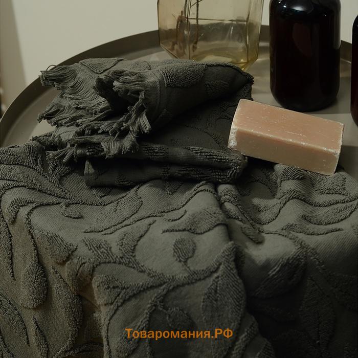 Полотенце махровое SL HOME: Boho "Олива" 100х180 см, 100% хлопок, 520 г/м2