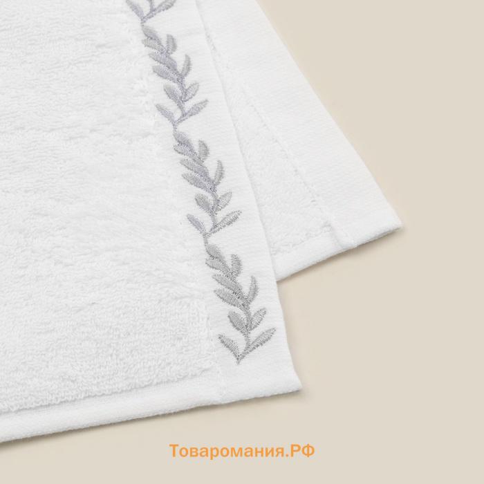 Полотенце махровое SL HOME: Floral "Блан де Блан" 30х60 см, 100% хлопок, 550 г/м2