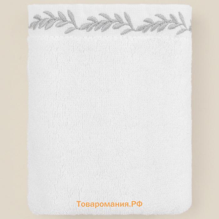 Полотенце махровое SL HOME: Floral "Блан де Блан" 30х60 см, 100% хлопок, 550 г/м2