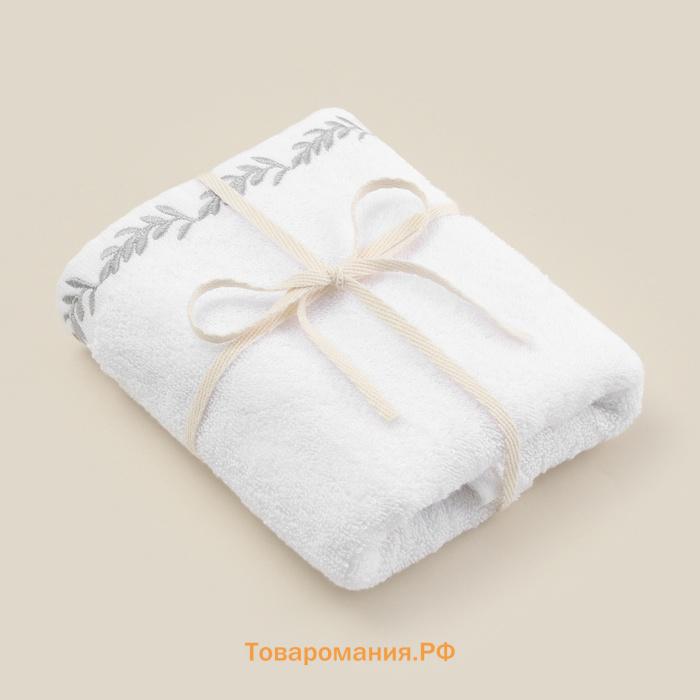 Полотенце махровое SL HOME: Floral "Блан де Блан" 30х60 см, 100% хлопок, 550 г/м2