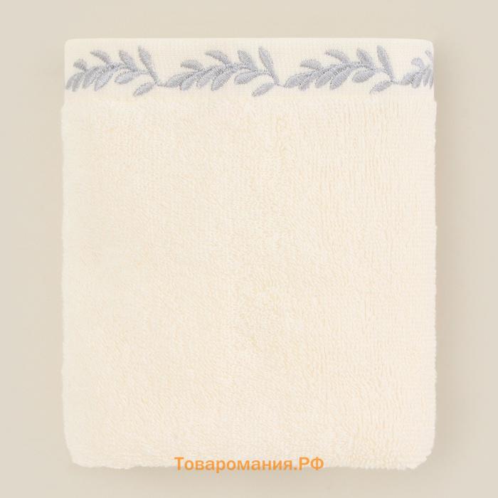 Полотенце махровое SL HOME: Floral "Айвори" 30х60 см, 100% хлопок, 550 г/м2