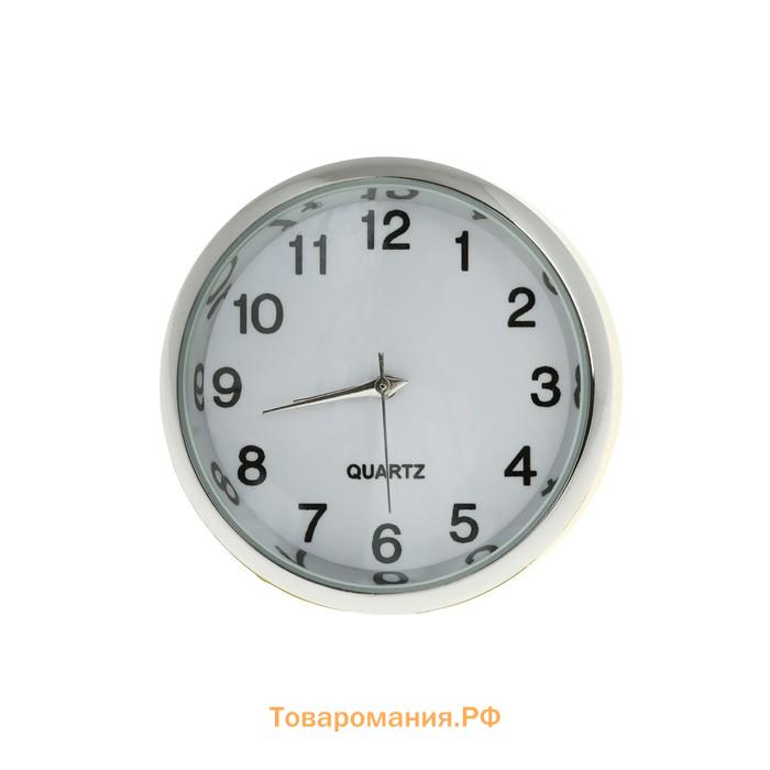 Часы автомобильные, внутрисалонные, d=4.5 см, желтые
