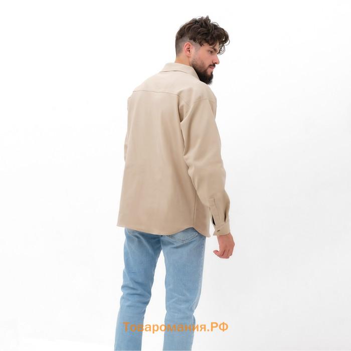 Рубашка мужская MIST oversize размер 48, молочный