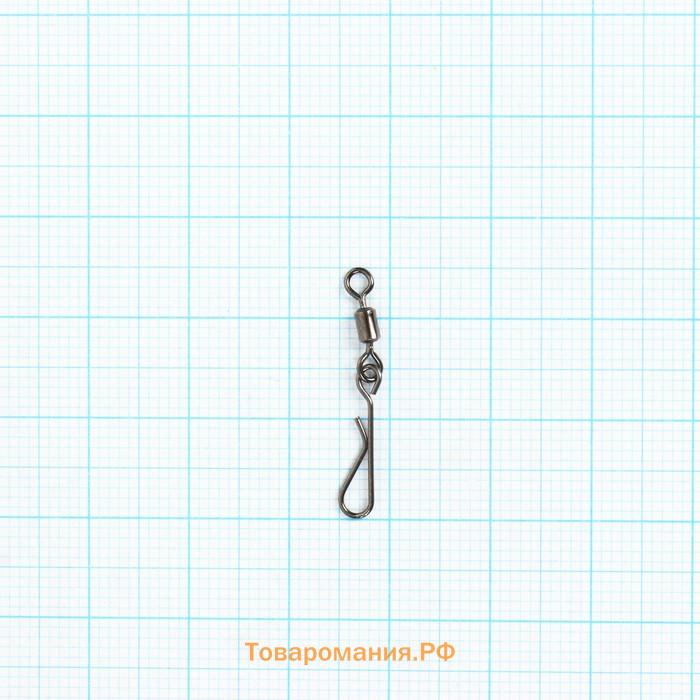 Вертлюг с застежкой Волжанка 905 Rolling Swivel with Hanging Snap A № 8х2, тест 12 кг, 5 шт