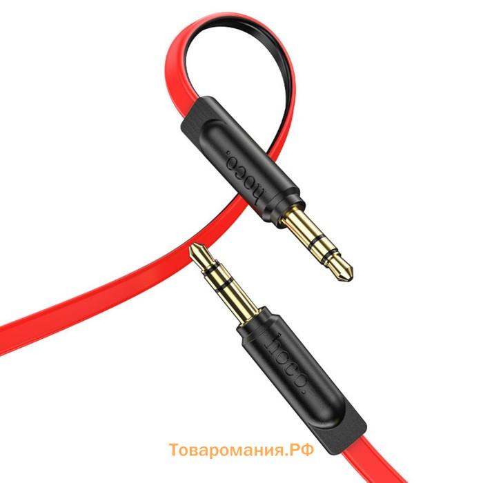 Кабель Hoco UPA16, Jack 3.5 мм (m) - Jack 3.5 мм (m), 1 м, TPE, красный