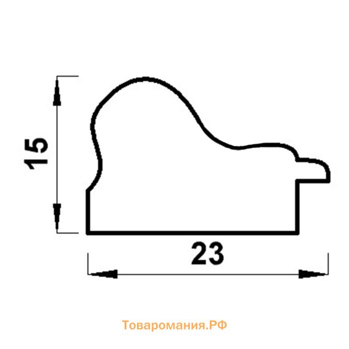 Фоторамка пластик "МИРАМ" 30х40 см, (пластиковый экран), белый