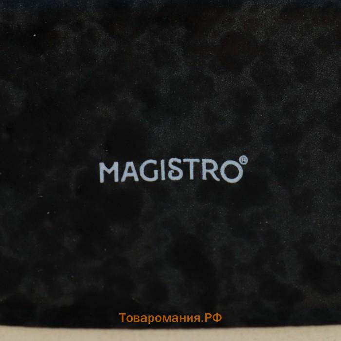 Салфетница фарфоровая Magistro «Ночной дождь», 12×5,7×8,2 см, цвет чёрный