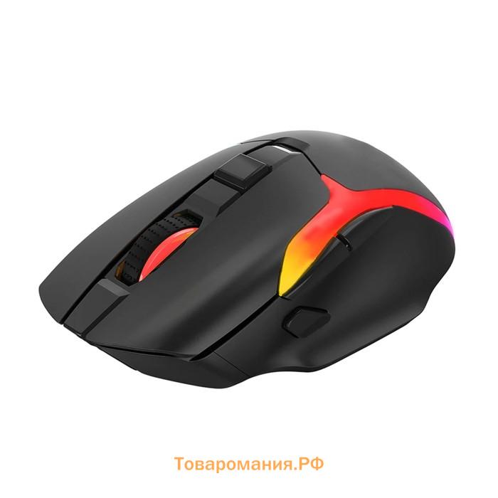 Мышь Marvo M729W Pro, игровая,беспроводная, съемный Type-C, оптическая, RGB, 8000 dpi,чёрная