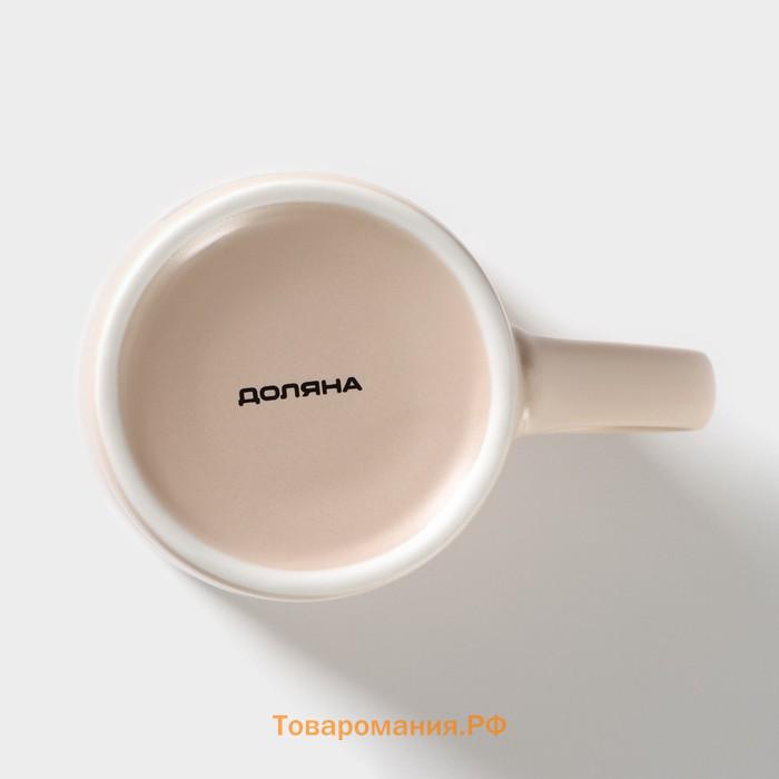 Кружка фарфоровая  Good morning. Tea, 385 мл, цвет бежевый