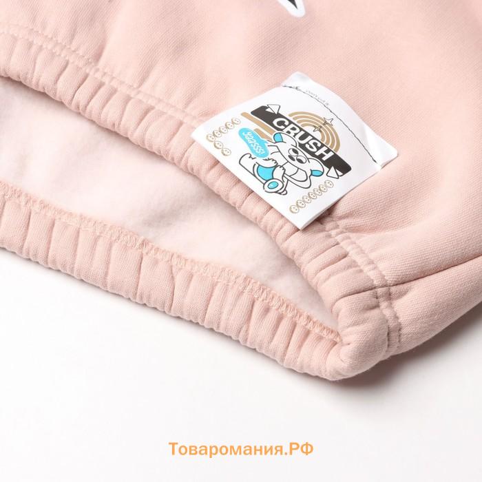 Толстовка (худи) для девочки MINAKU: CRUSH, розовая, рост 146 см