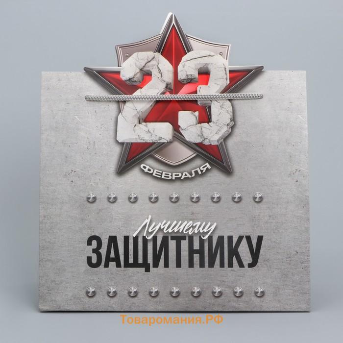 Пакет подарочный, упаковка, «С 23 февраля», 25 х 26 х 10 см