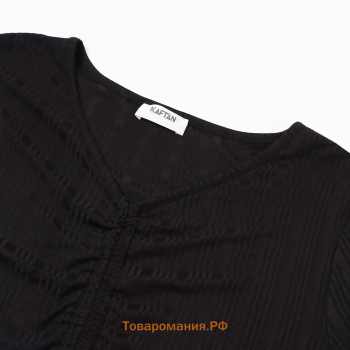 Пижама женская (футболка и шорты) KAFTAN Black р. 40-42