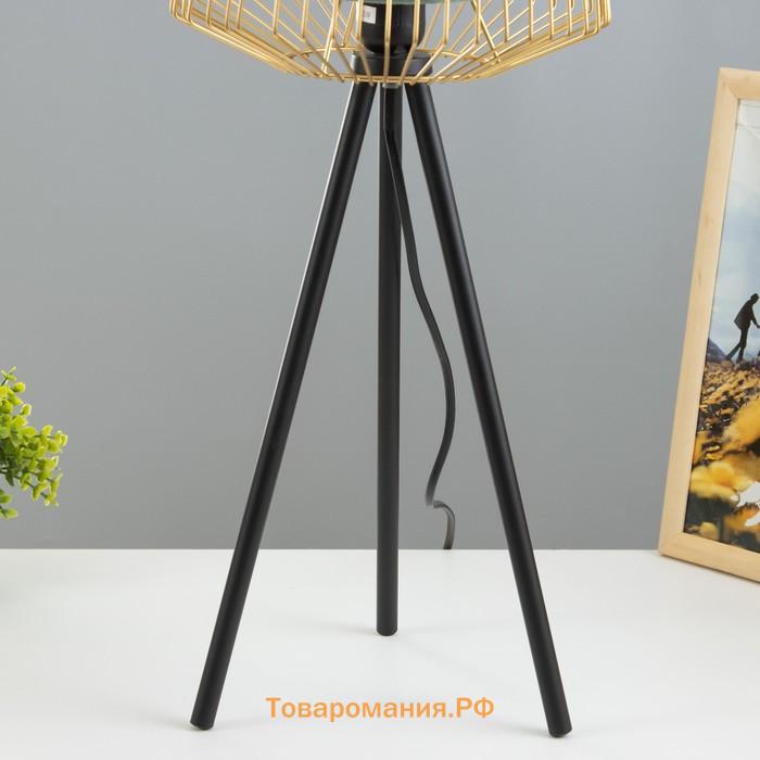 Настольная лампа 42872/1GR Е27 40 Вт зеленый золото 24×24×57 см RISALUX