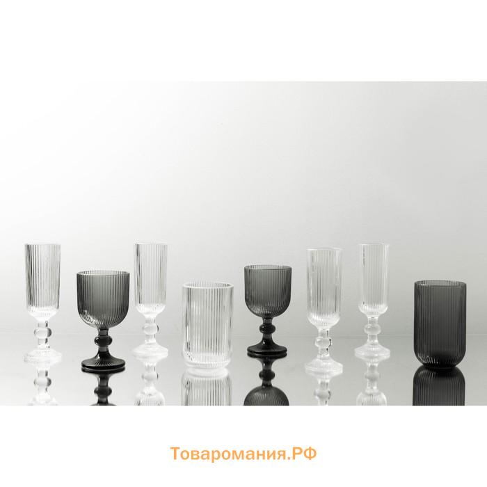 Стаканы SL Home «Модерн», 400 мл, 8×13 см, набор 6 шт., стекло, графитовые