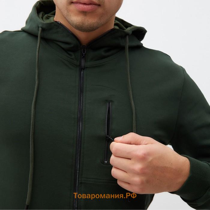 Толстовка мужская, цвет хаки, размер 54 (2XL)