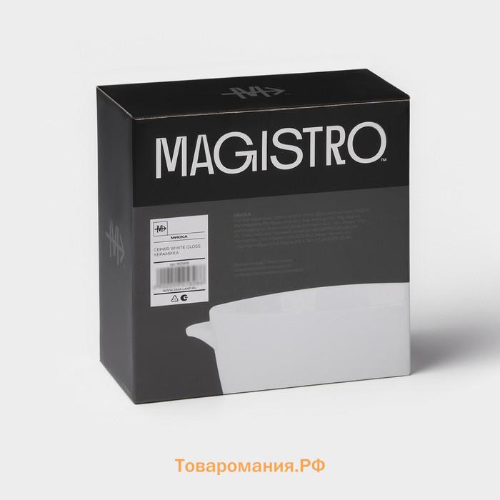 Салатник Magistro Whitewarm, 700 мл, 18×15×6 см, фарфор, белый