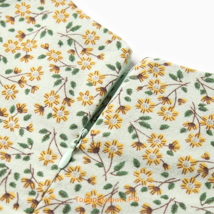 Платье для девочки MINAKU: Cotton collection, цвет фисташковый, рост 104 см