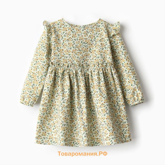 Платье для девочки MINAKU: Cotton collection, цвет фисташковый, рост 104 см