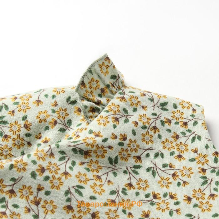 Платье для девочки MINAKU: Cotton collection, цвет фисташковый, рост 104 см